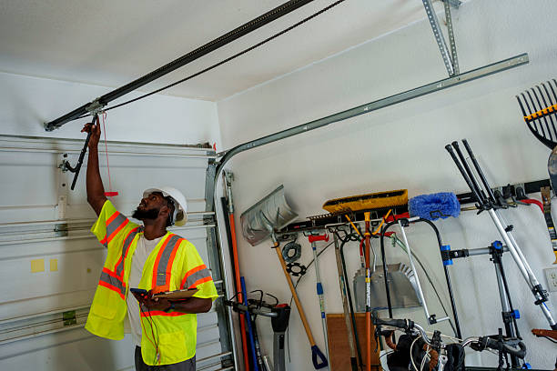 Professional Garage Door Panel Replacement technician working in Palmview South, TX